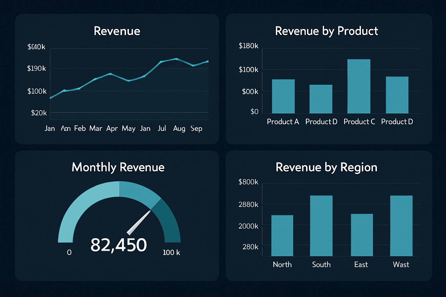 Automated dashboards displaying accurate revenue data